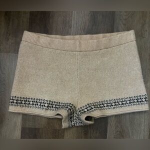 Wild Fable Beige and Black Knit Shorts